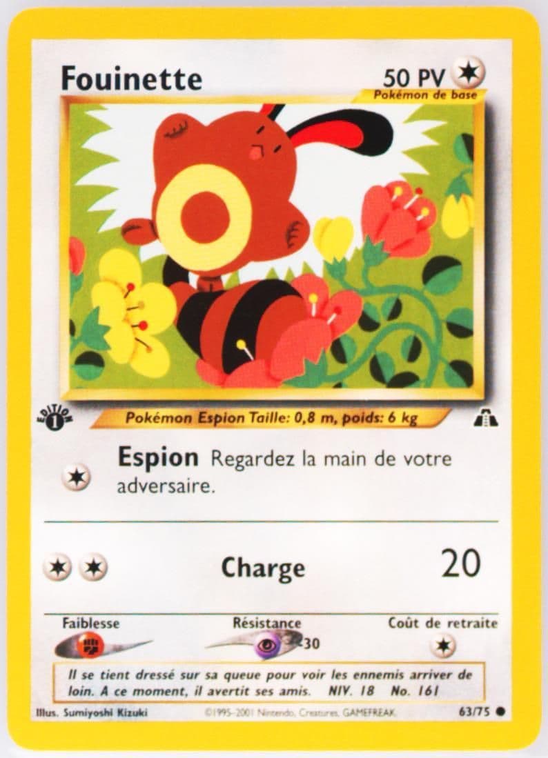Fouinette French-1st Edition (63) 2001 Pokemon Neo Discovery