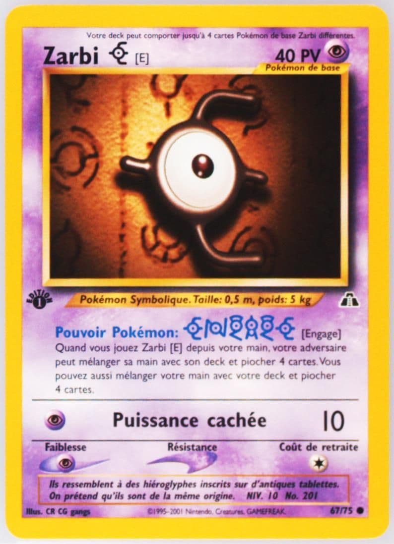Zarbi E French-1st Edition (67) 2001 Pokemon Neo Discovery