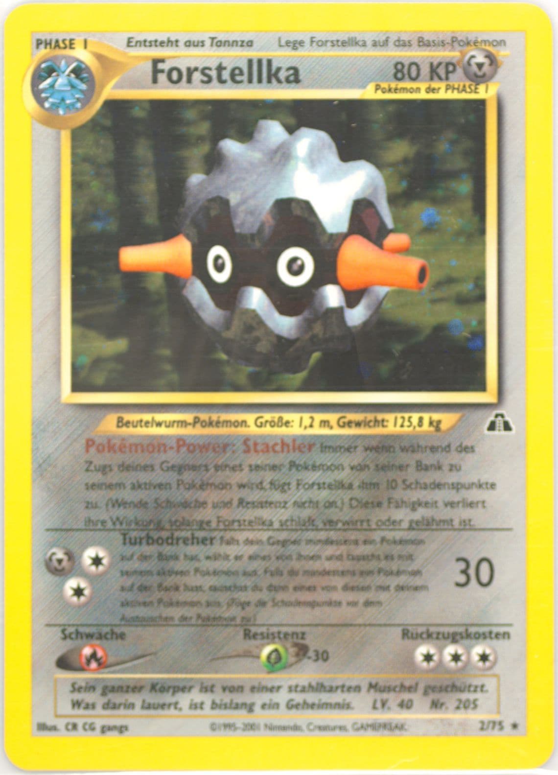 Forstellka-Holo German (2) 2001 Pokemon Neo Discovery