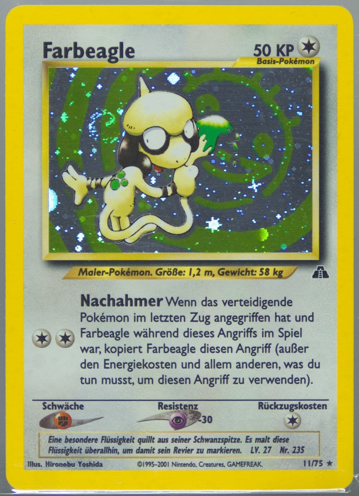 Farbeagle-Holo German (11) 2001 Pokemon Neo Discovery