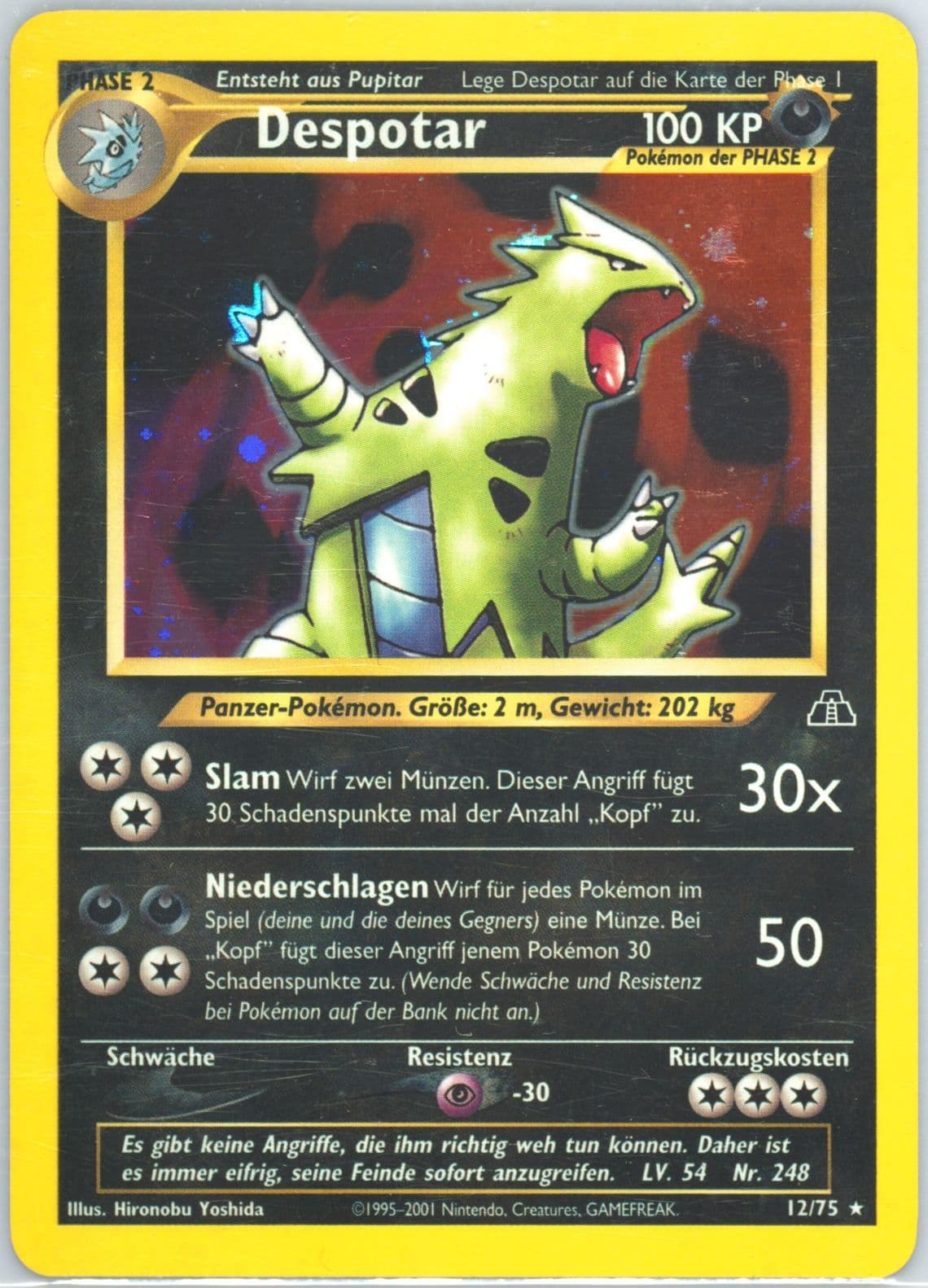 Despotar-Holo German (12) 2001 Pokemon Neo Discovery