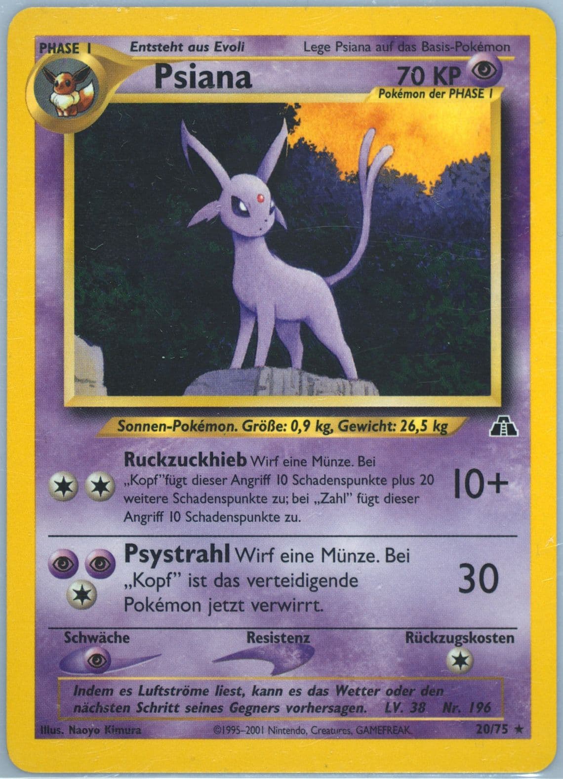 Psiana German (20) 2001 Pokemon Neo Discovery