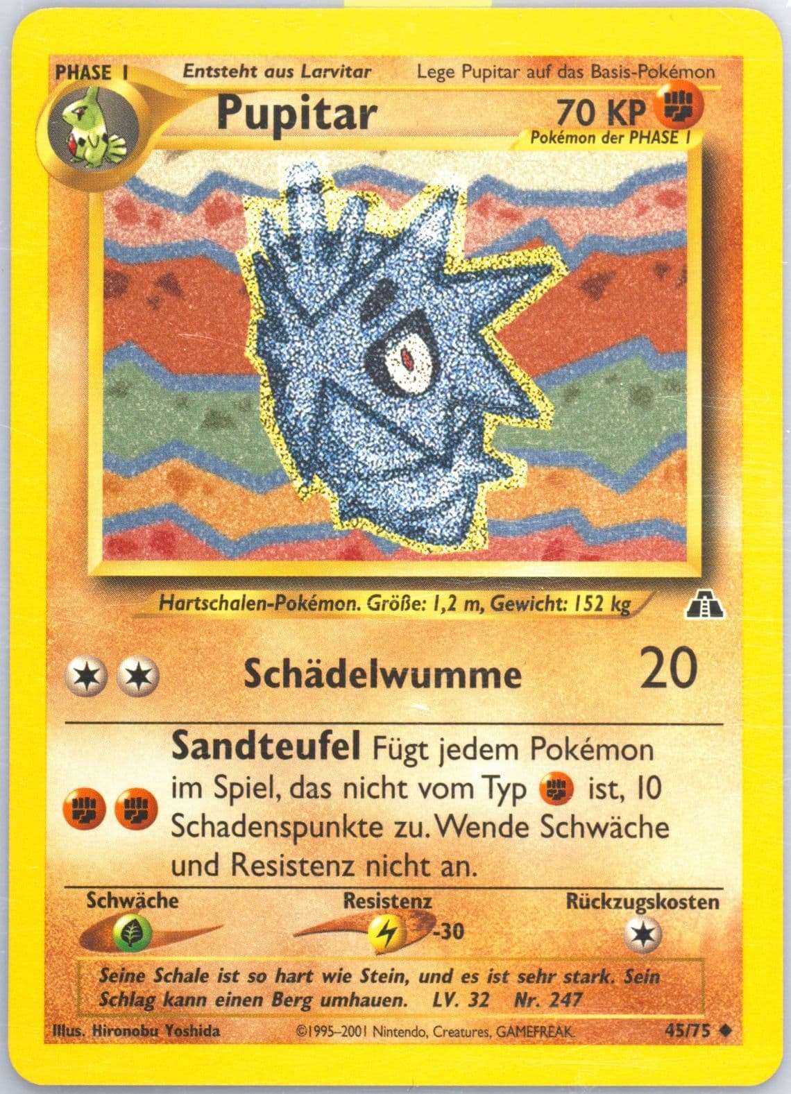 Pupitar German (45) 2001 Pokemon Neo Discovery