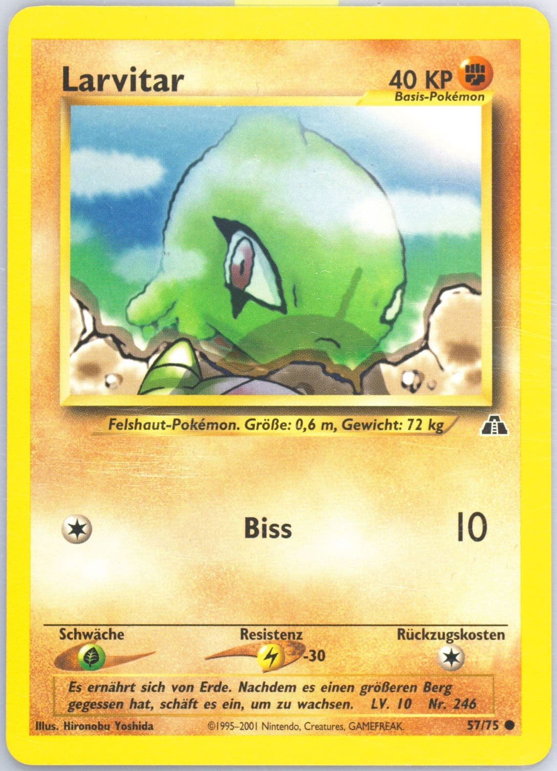 Larvitar German (57) 2001 Pokemon Neo Discovery