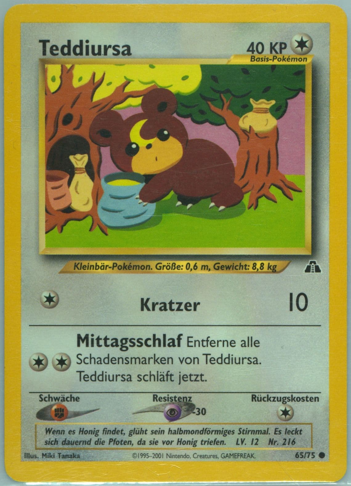 Teddiursa German (65) 2001 Pokemon Neo Discovery