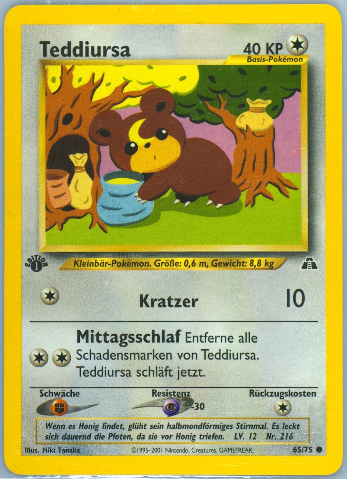 Teddiursa German-1st Edition (65) 2001 Pokemon Neo Discovery