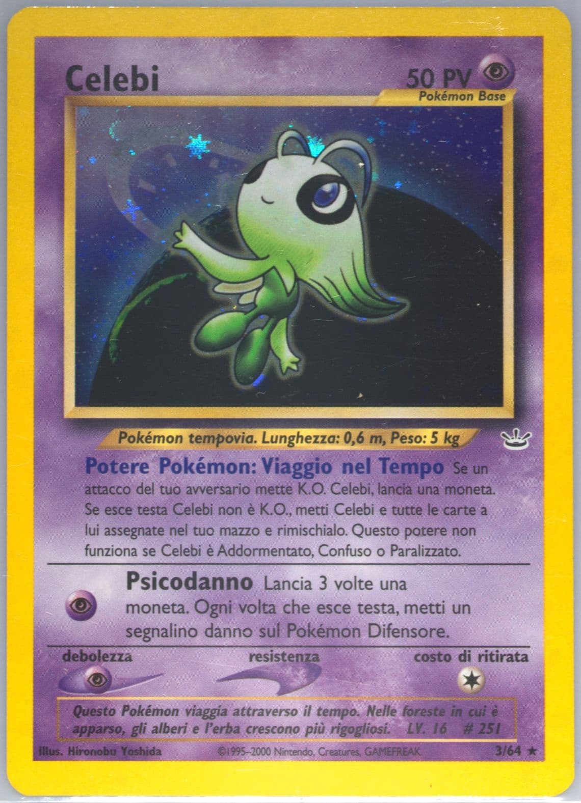 Celebi-Holo Italian (3) 2001 Pokemon Neo Revelation