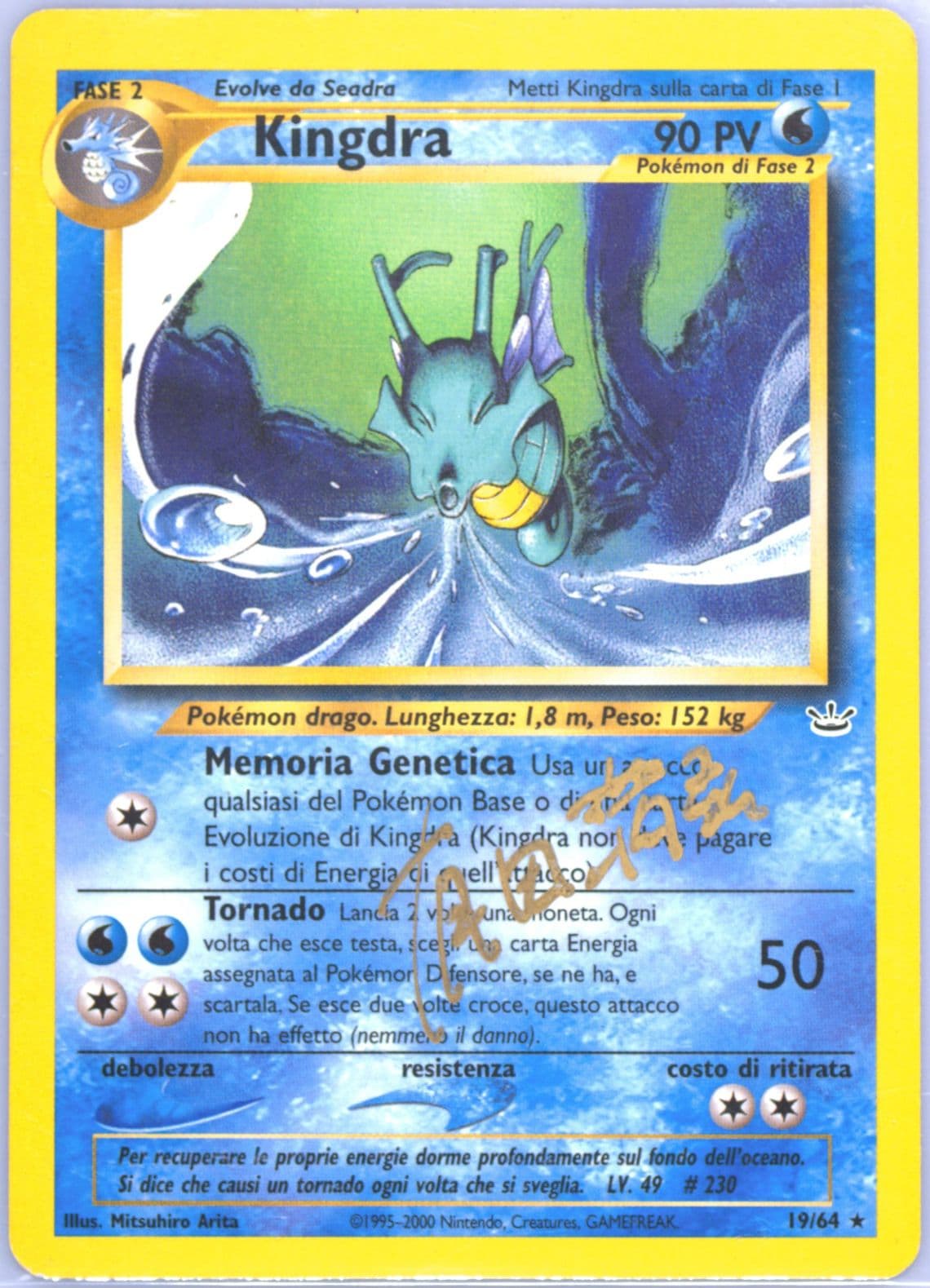 Kingdra Italian (19) 2001 Pokemon Neo Revelation