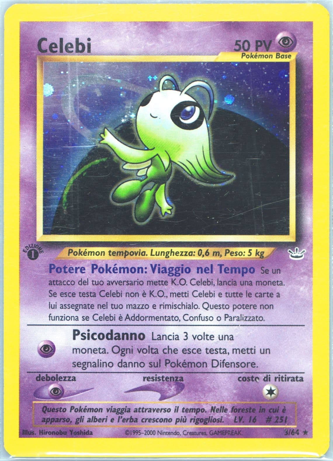 Celebi-Holo Italian (3) 2001 Pokemon Neo Revelation 1st Edition