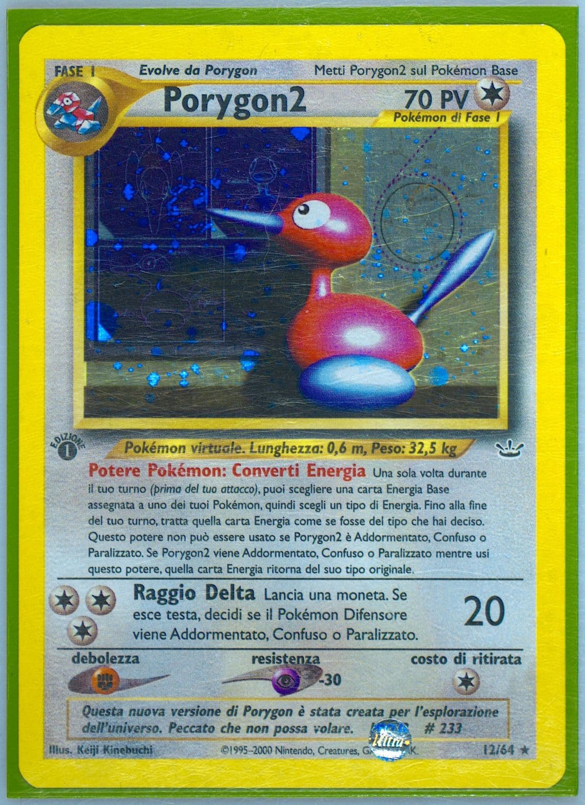 PORYGON2-Holo Italian (12) 2001 Pokemon Neo Revelation 1st Edition