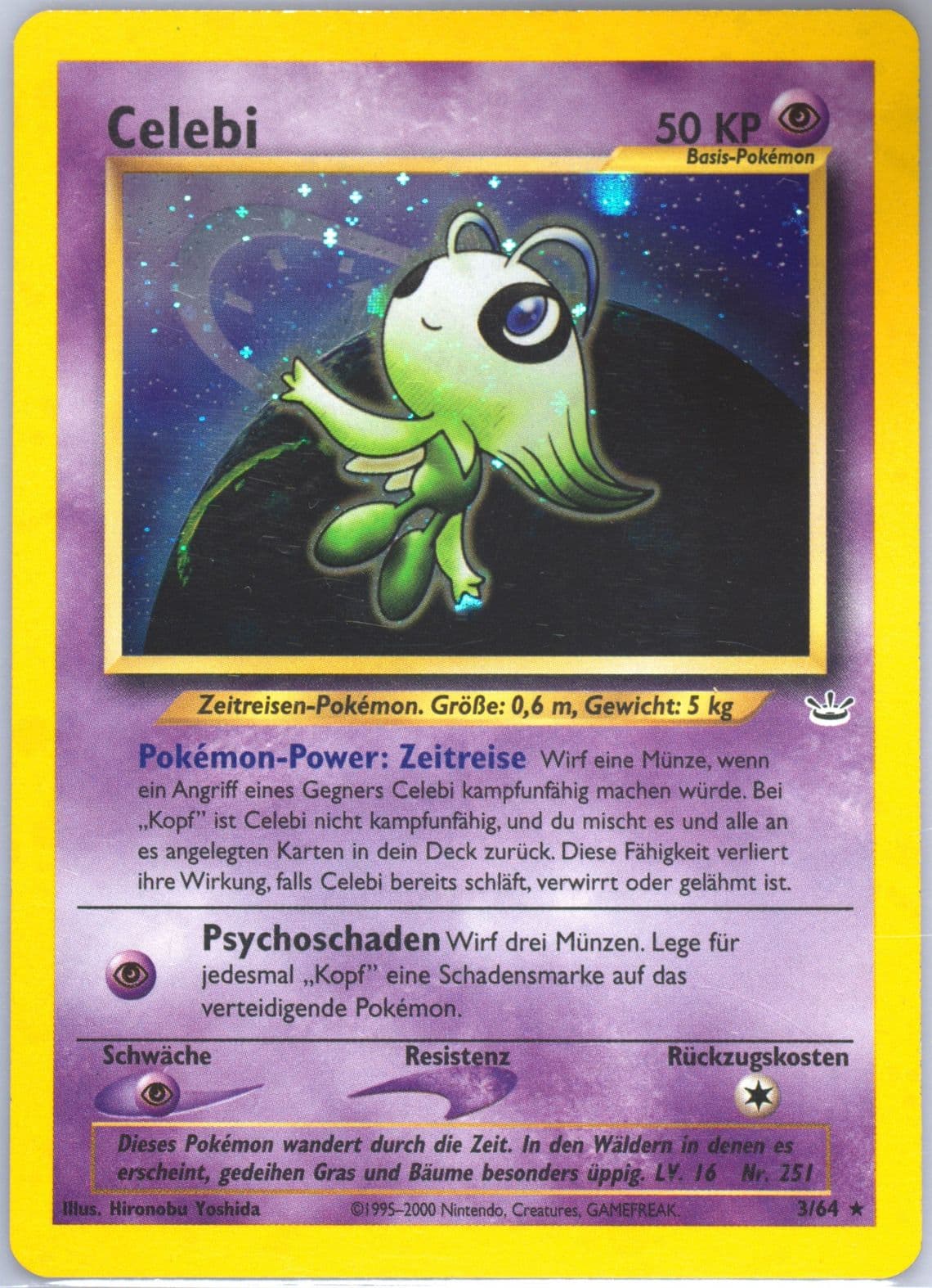 Celebi-Holo (3) 2002 Pokemon German Neo Revelation