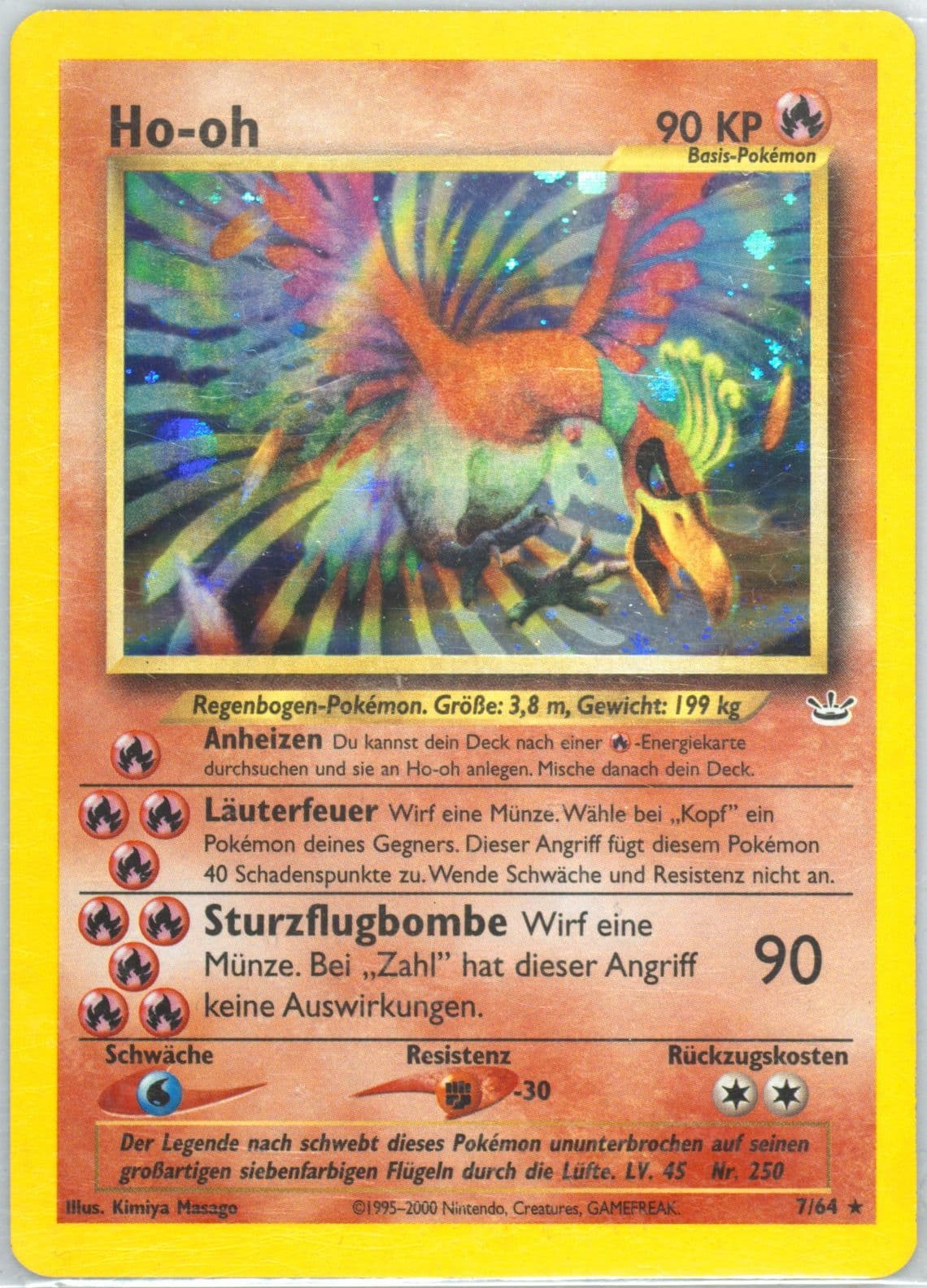 HO-Oh-Holo (7) 2002 Pokemon German Neo Revelation