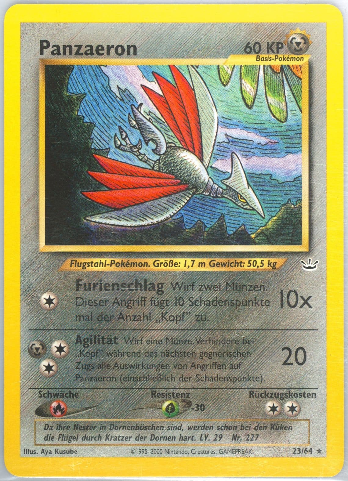 Panzaeron (23) 2002 Pokemon German Neo Revelation