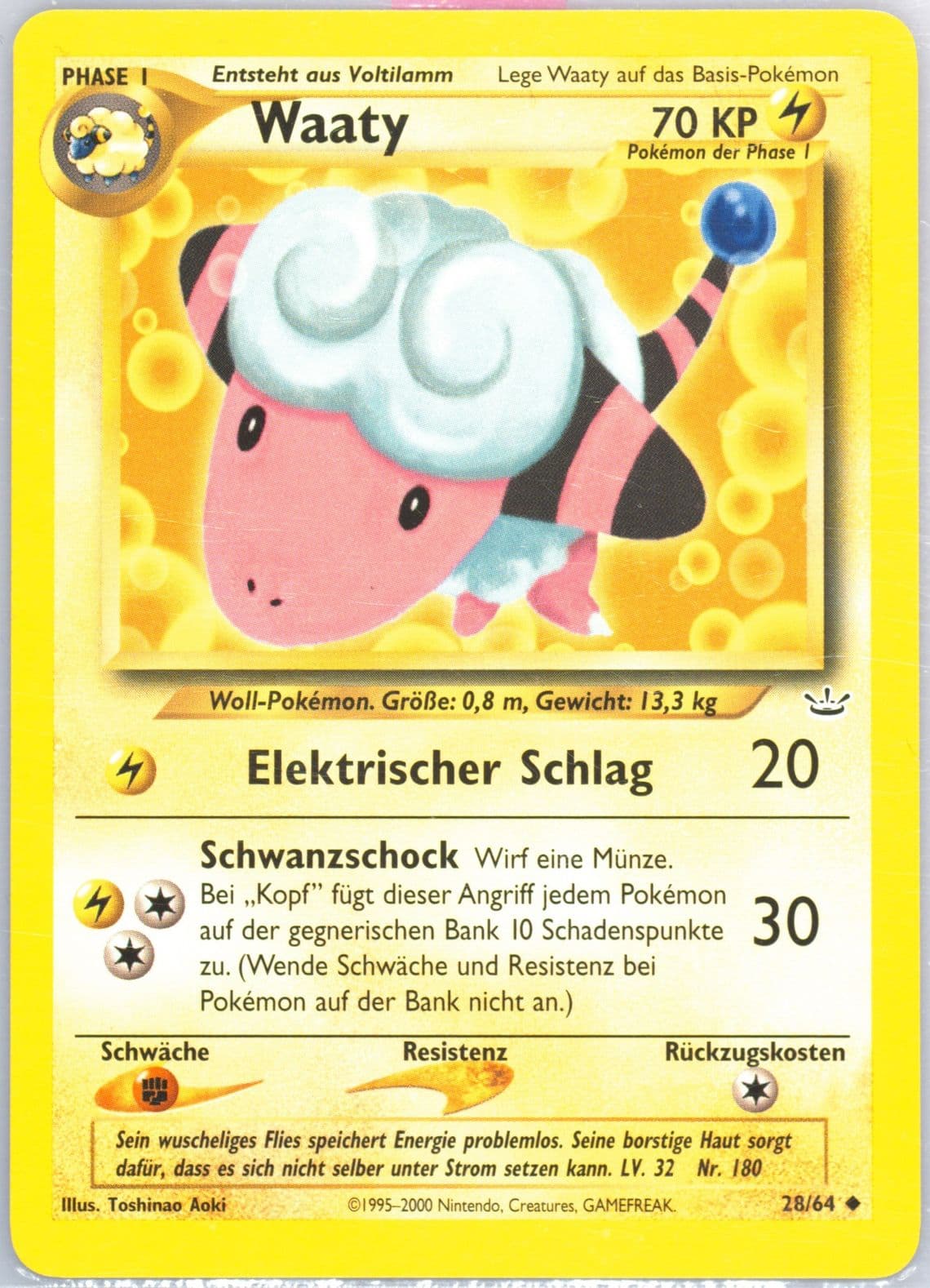 Waaty (28) 2002 Pokemon German Neo Revelation
