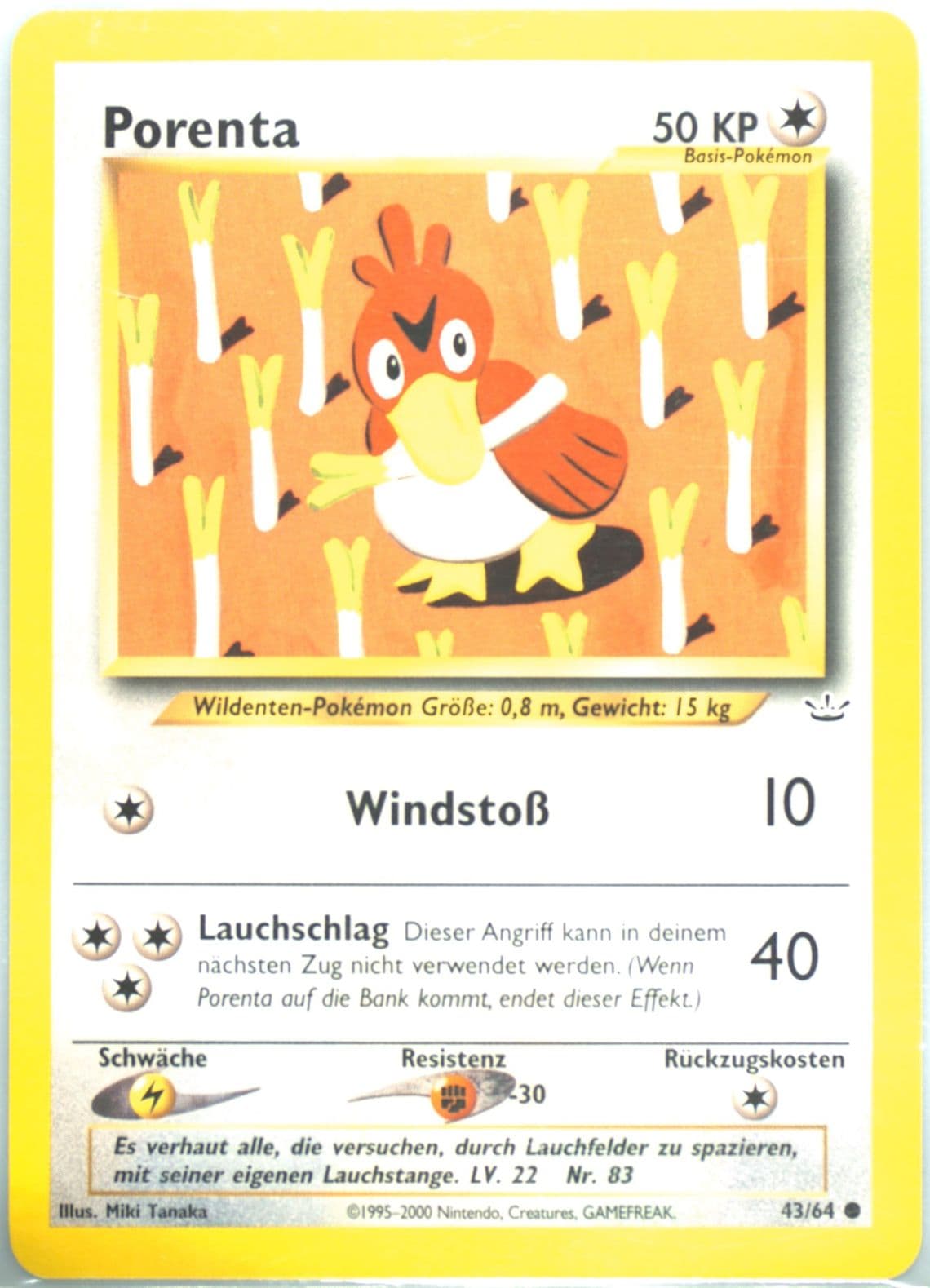 Porenta (43) 2002 Pokemon German Neo Revelation
