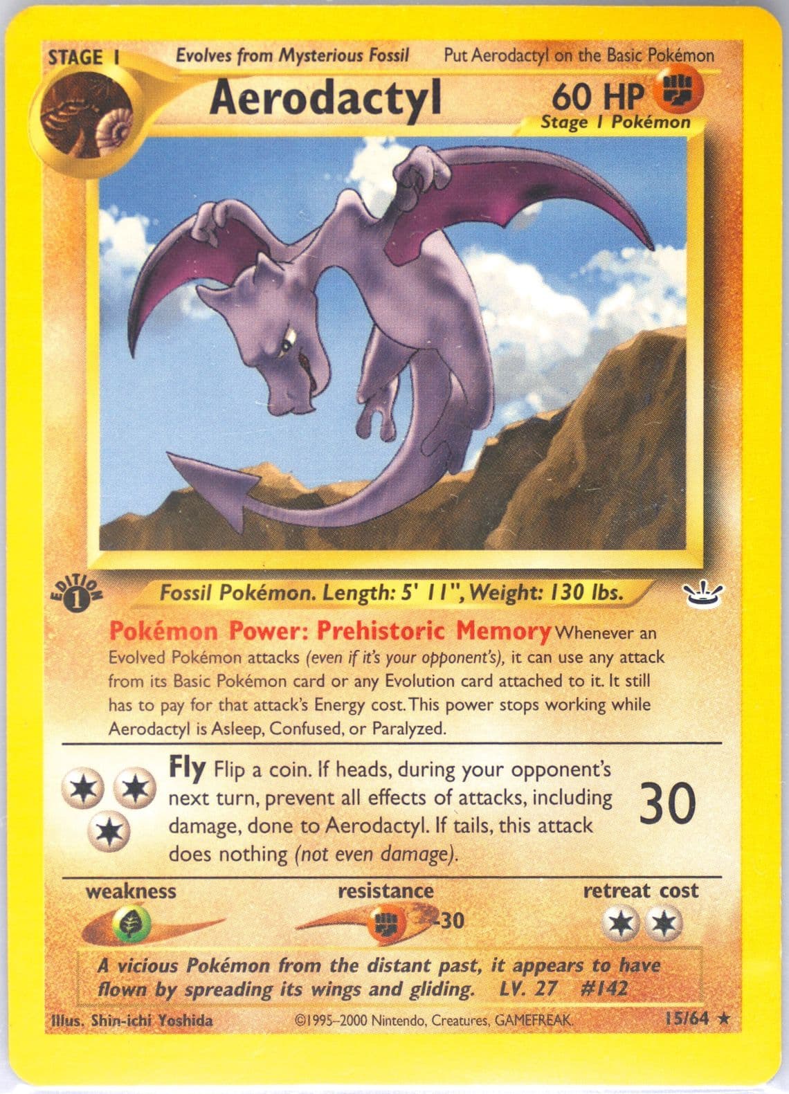 Aerodactyl 1st Edition (15) 2002 Pokemon German Neo Revelation