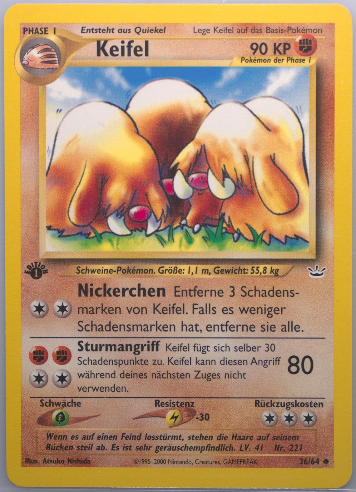 Keifel 1st Edition (36) 2002 Pokemon German Neo Revelation