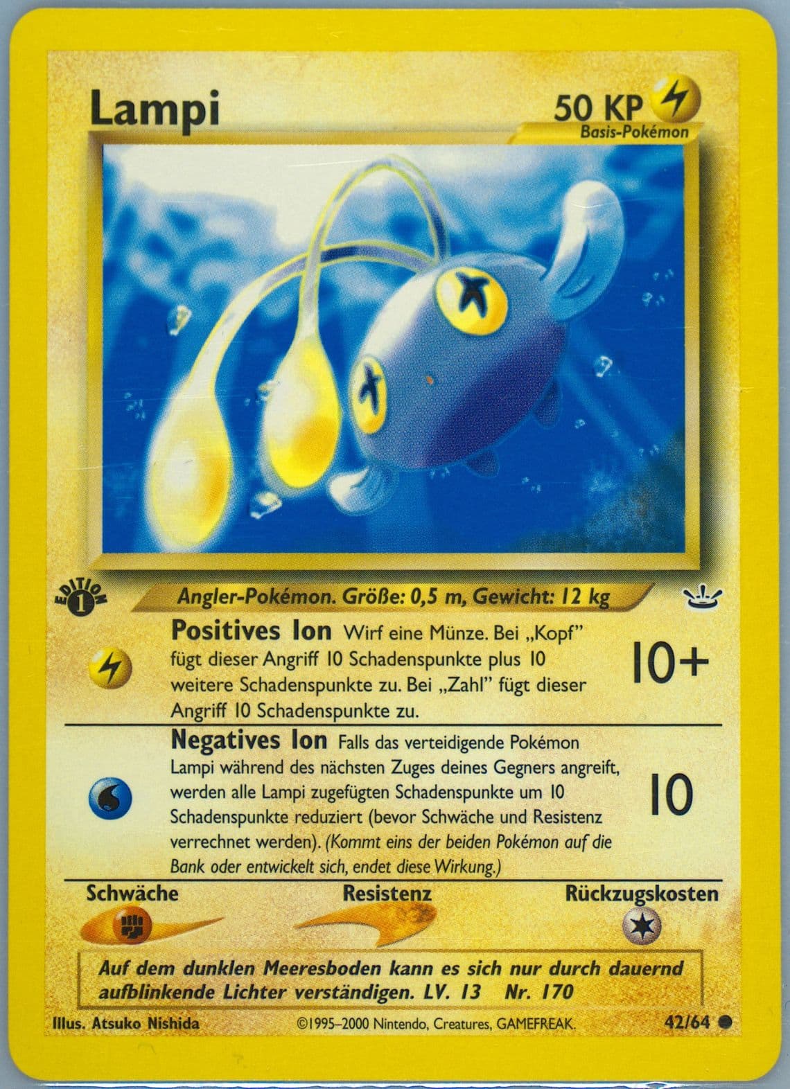 Lampi 1st Edition (42) 2002 Pokemon German Neo Revelation