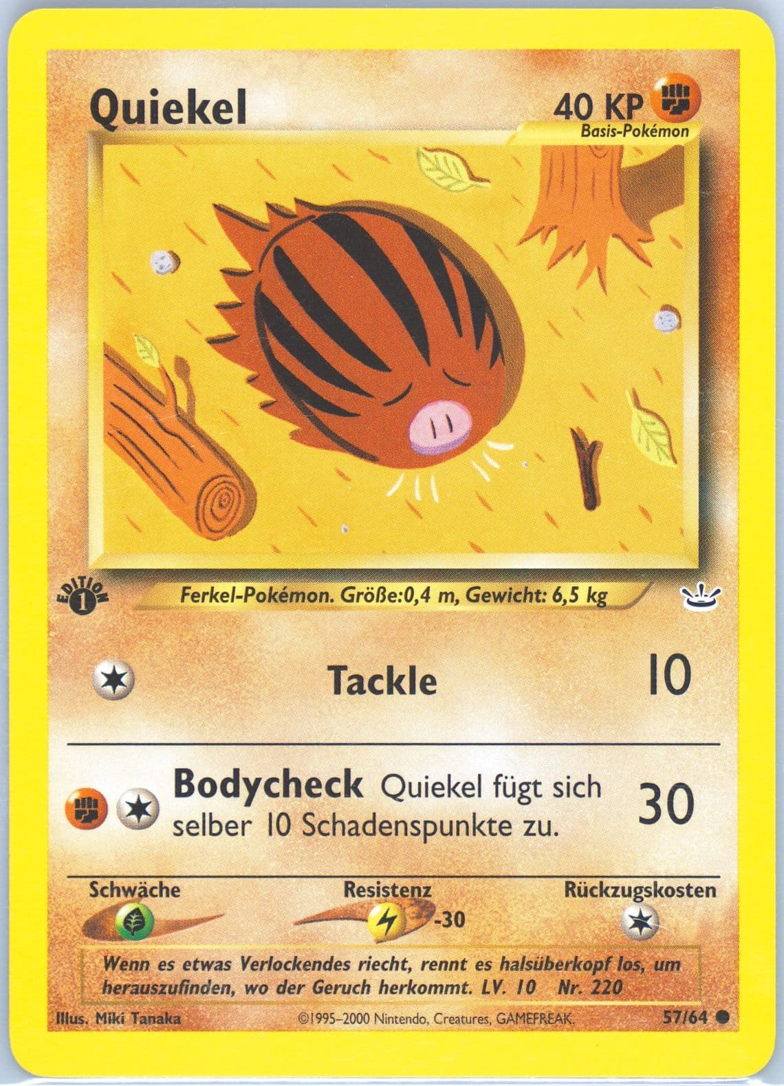Quiekel 1st Edition (57) 2002 Pokemon German Neo Revelation