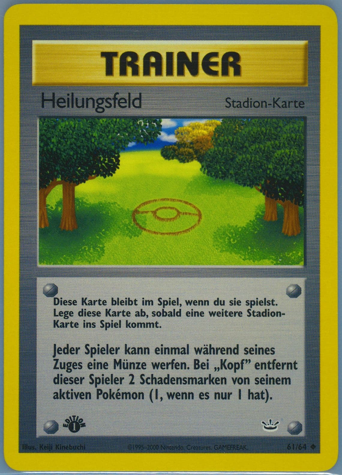 Heilungsfeld 1st Edition (61) 2002 Pokemon German Neo Revelation