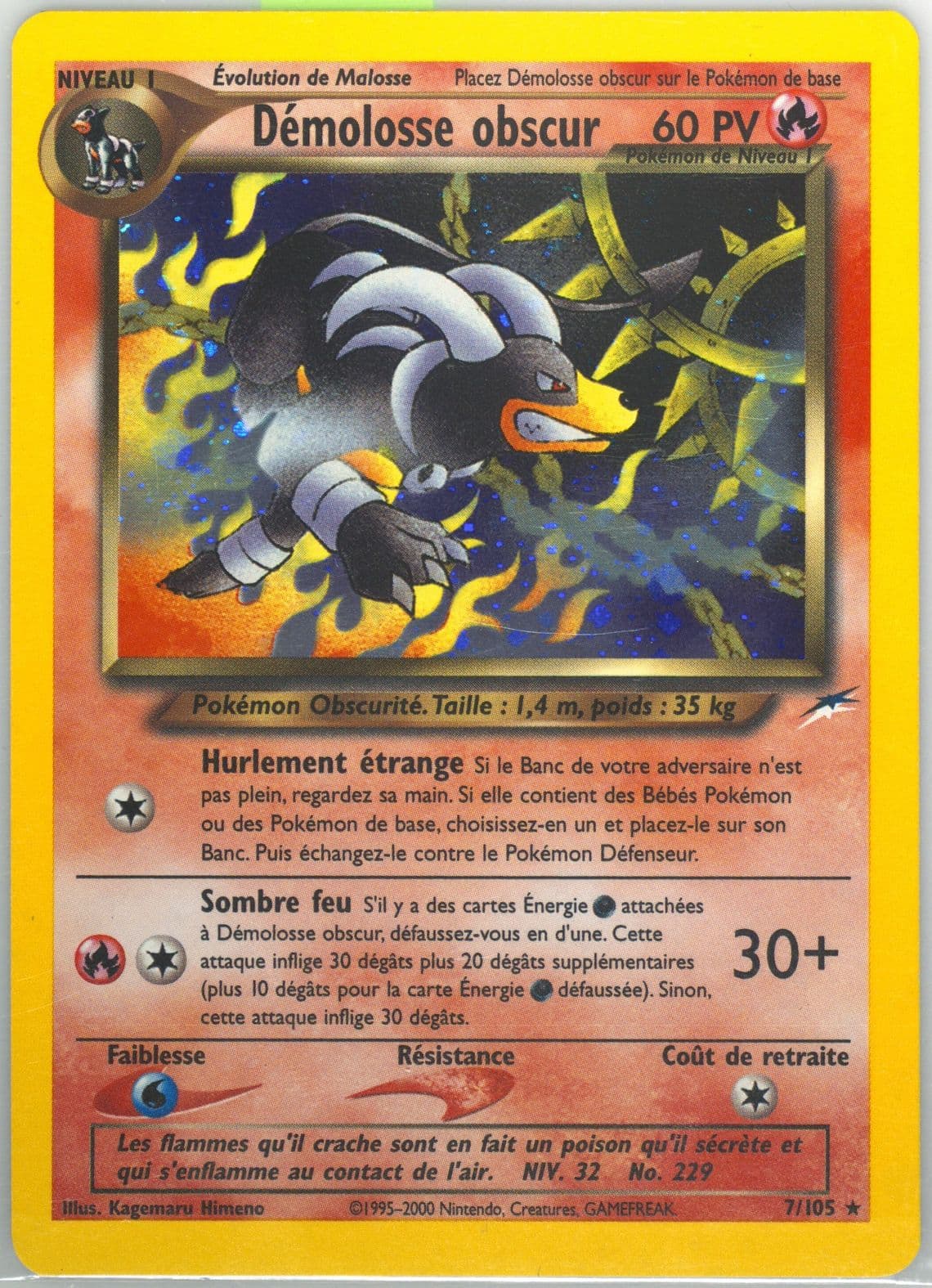 Demolosse Obscur-Holo French (7) 2002 Pokemon Neo Destiny