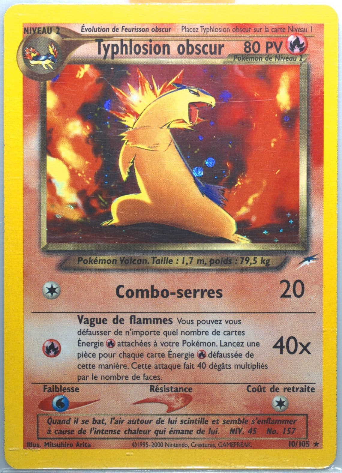 Typhlosion Obscur-Holo French (10) 2002 Pokemon Neo Destiny
