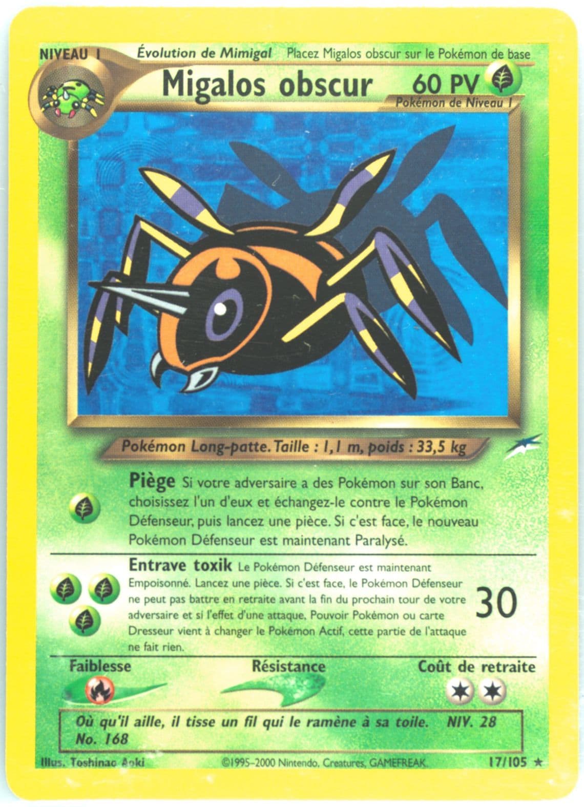 Migalos Obscur French (17) 2002 Pokemon Neo Destiny
