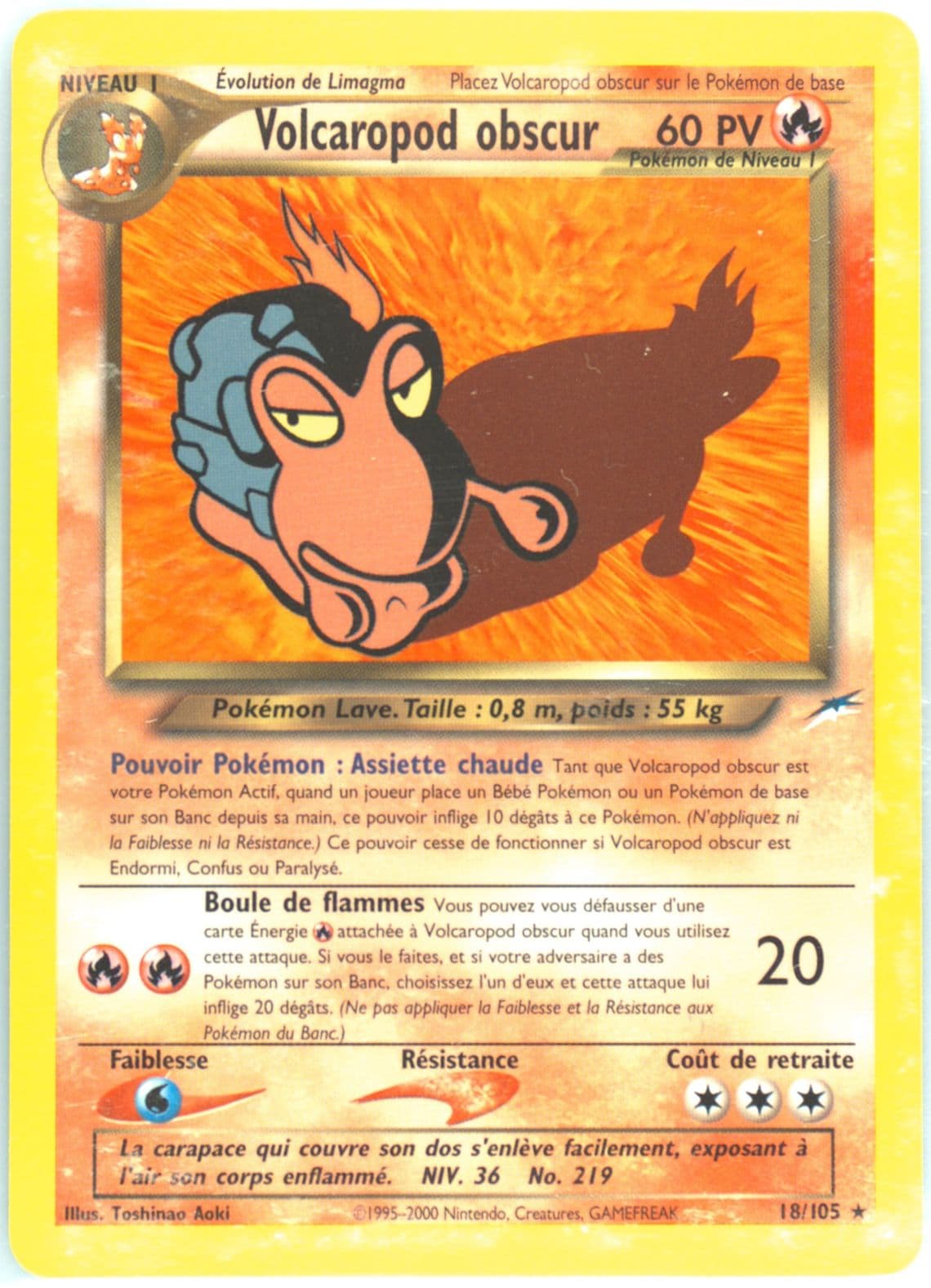 Volcaropod Obscur French (18) 2002 Pokemon Neo Destiny