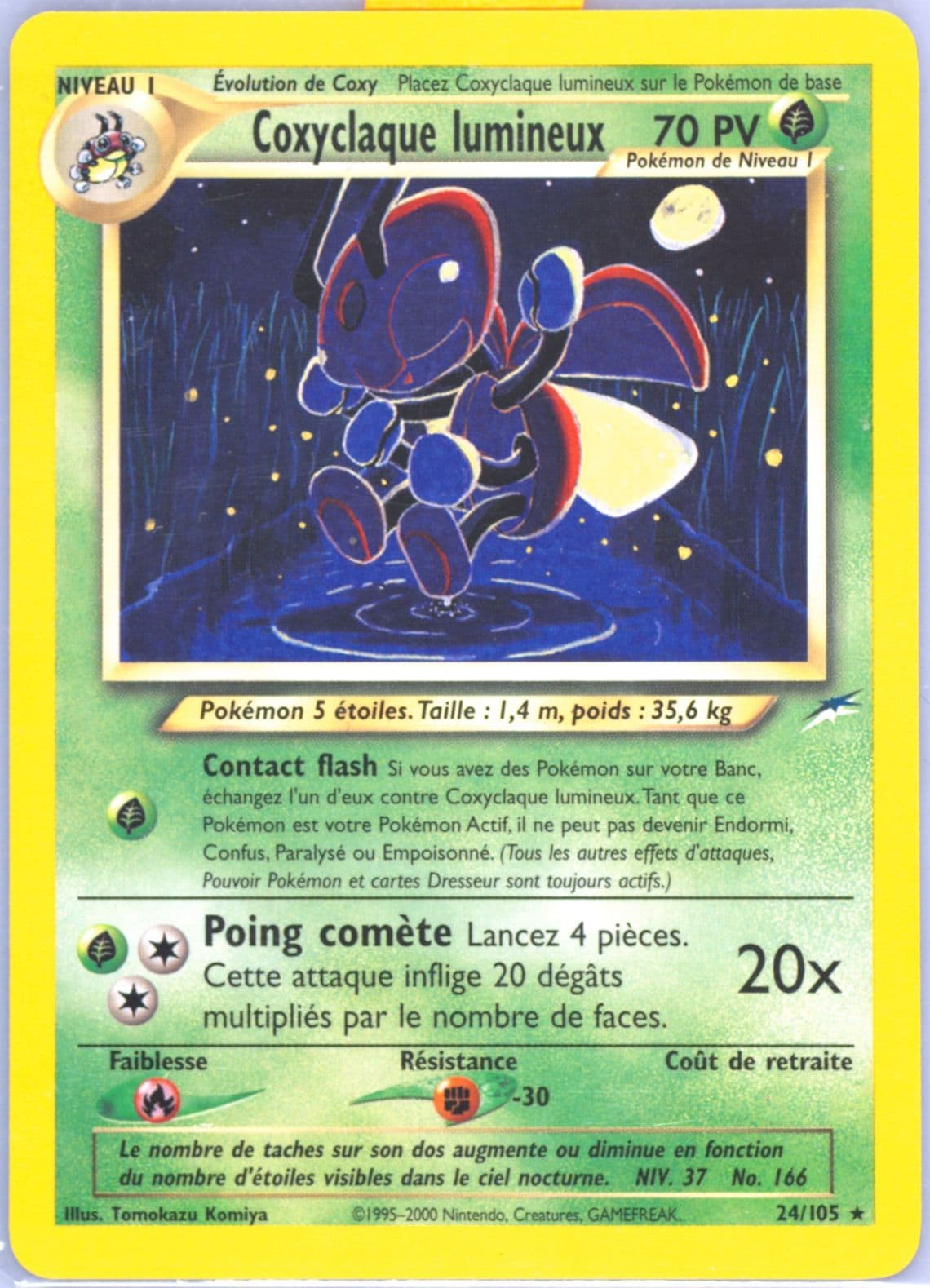 Coxyclaque Lumineux French (24) 2002 Pokemon Neo Destiny