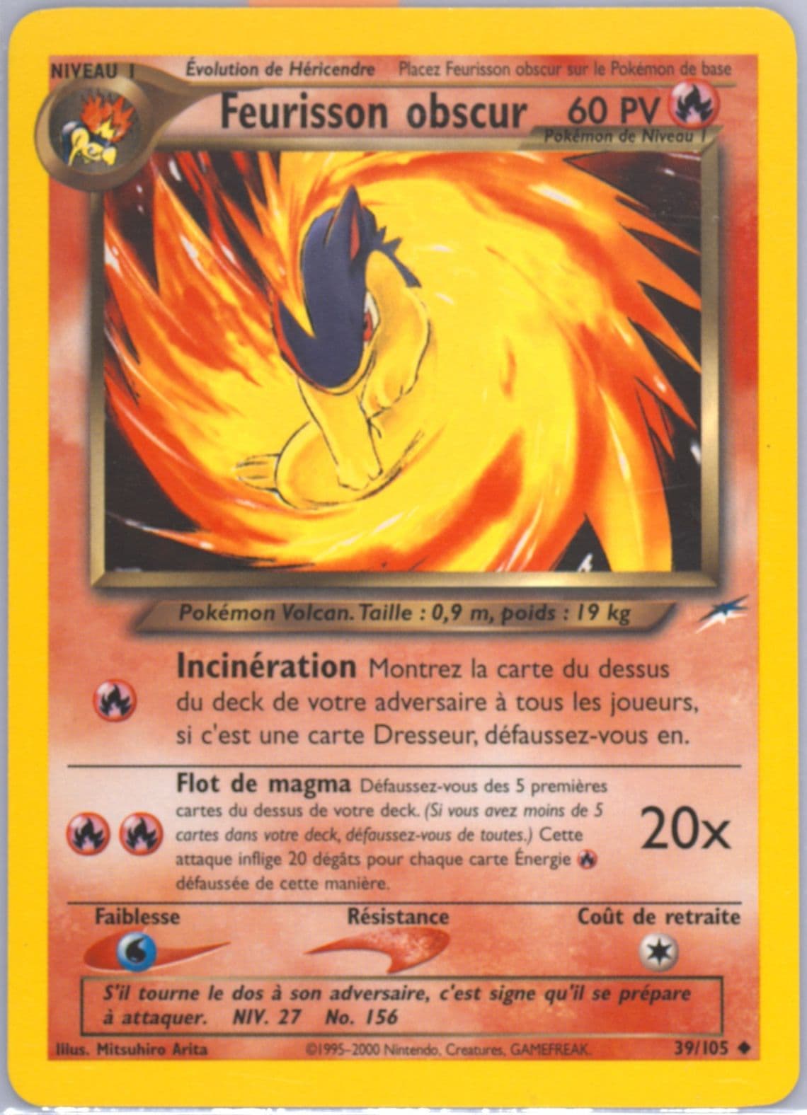 Feurisson Obscur French (39) 2002 Pokemon Neo Destiny
