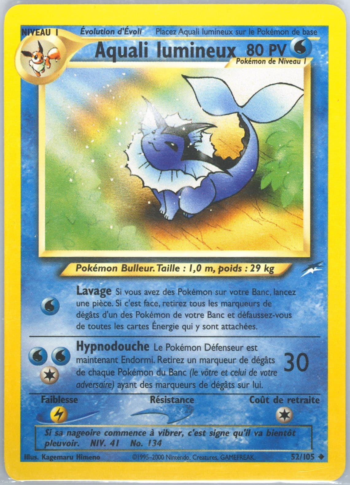 Aquali Lumineux French (52) 2002 Pokemon Neo Destiny