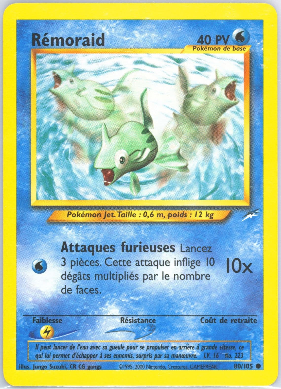 Remoraid French (80) 2002 Pokemon Neo Destiny