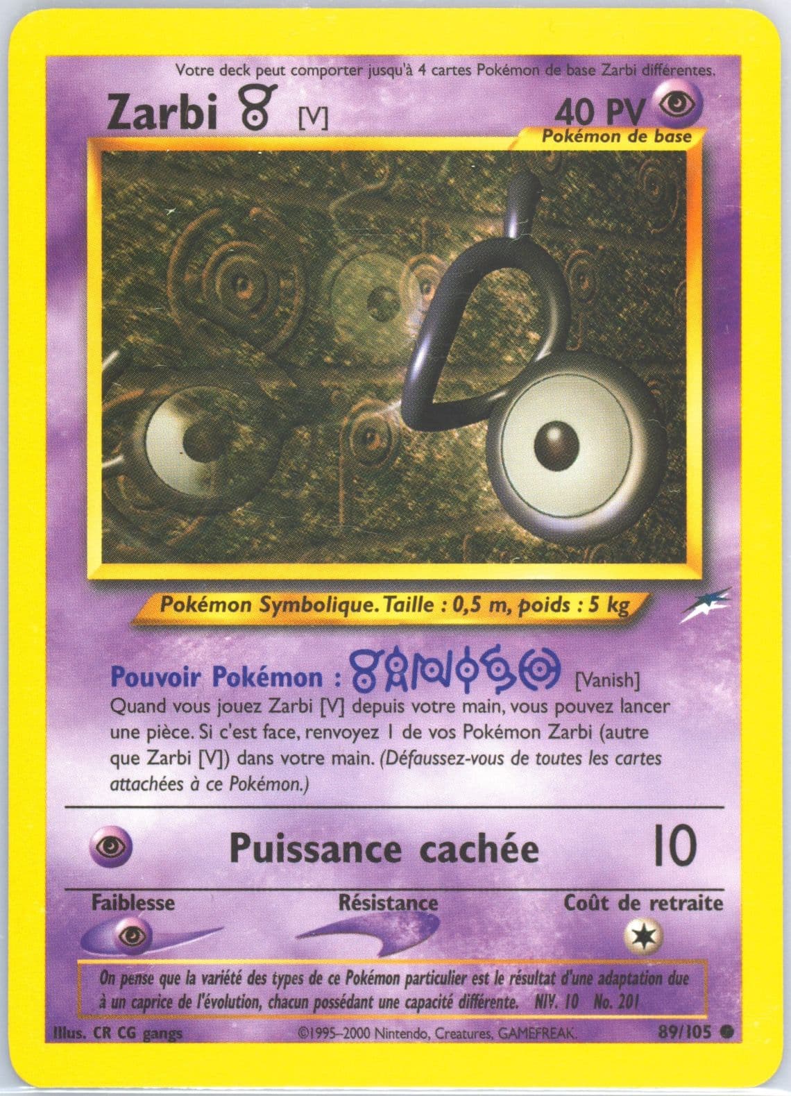 Zarbi V French (89) 2002 Pokemon Neo Destiny