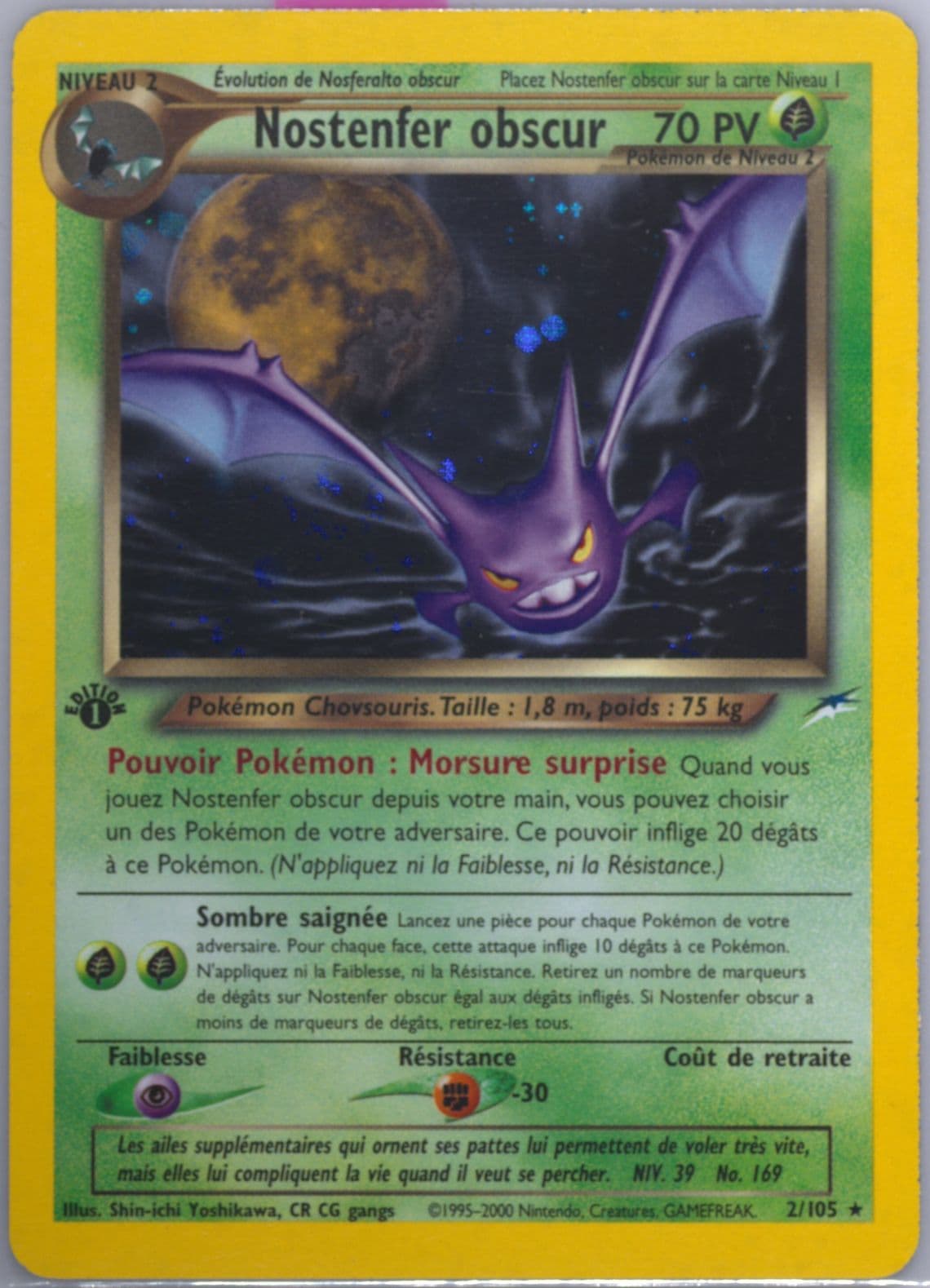 Nostenfer Obscur-Holo French-1st Edition (2) 2002 Pokemon Neo Destiny