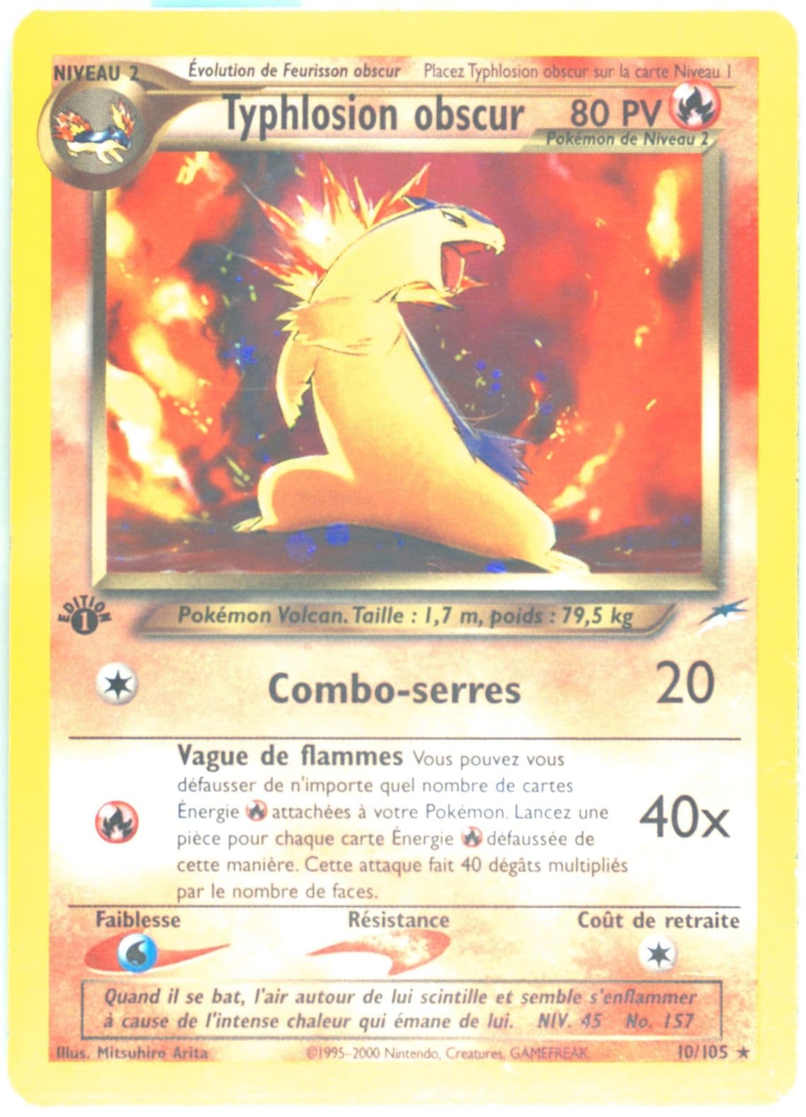 Typhlosion Obscur-Holo French-1st Edition (10) 2002 Pokemon Neo Destiny