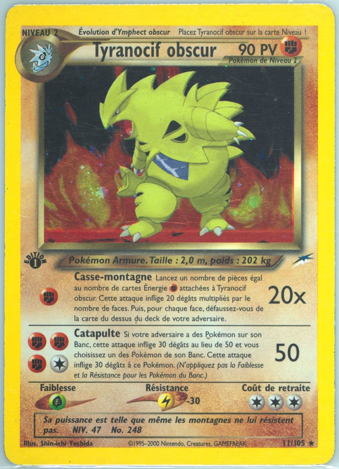 Tyranocif Obscur-Holo French-1st Edition (11) 2002 Pokemon Neo Destiny