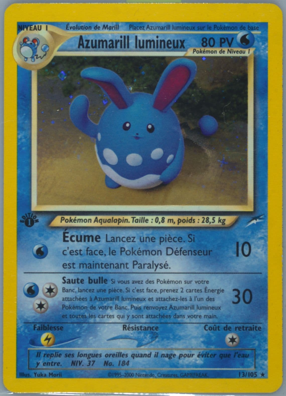 Azumarill Lumineux-Holo French-1st Edition (13) 2002 Pokemon Neo Destiny
