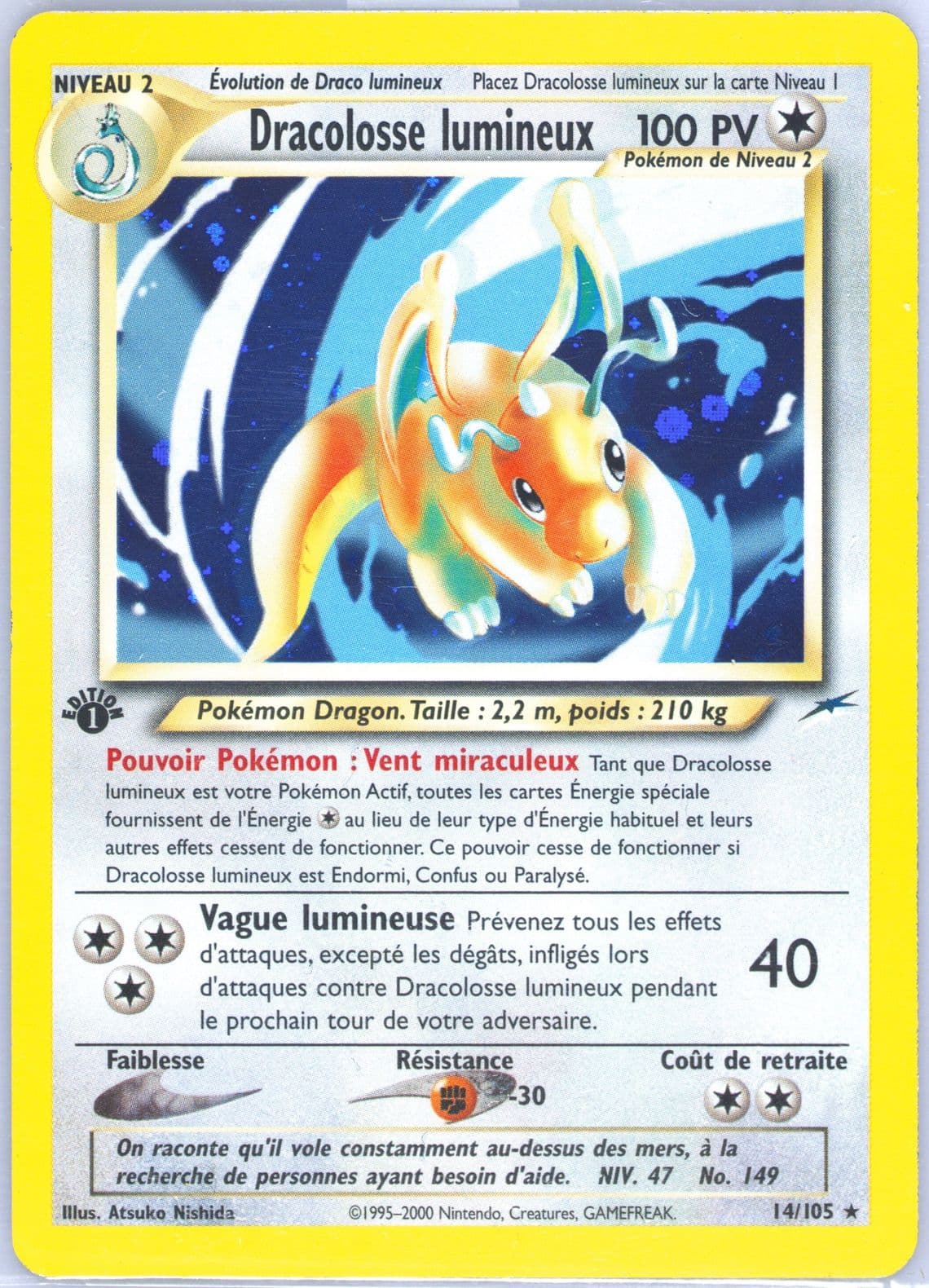 Dracolosse Lumineux-Holo French-1st Edition (14) 2002 Pokemon Neo Destiny
