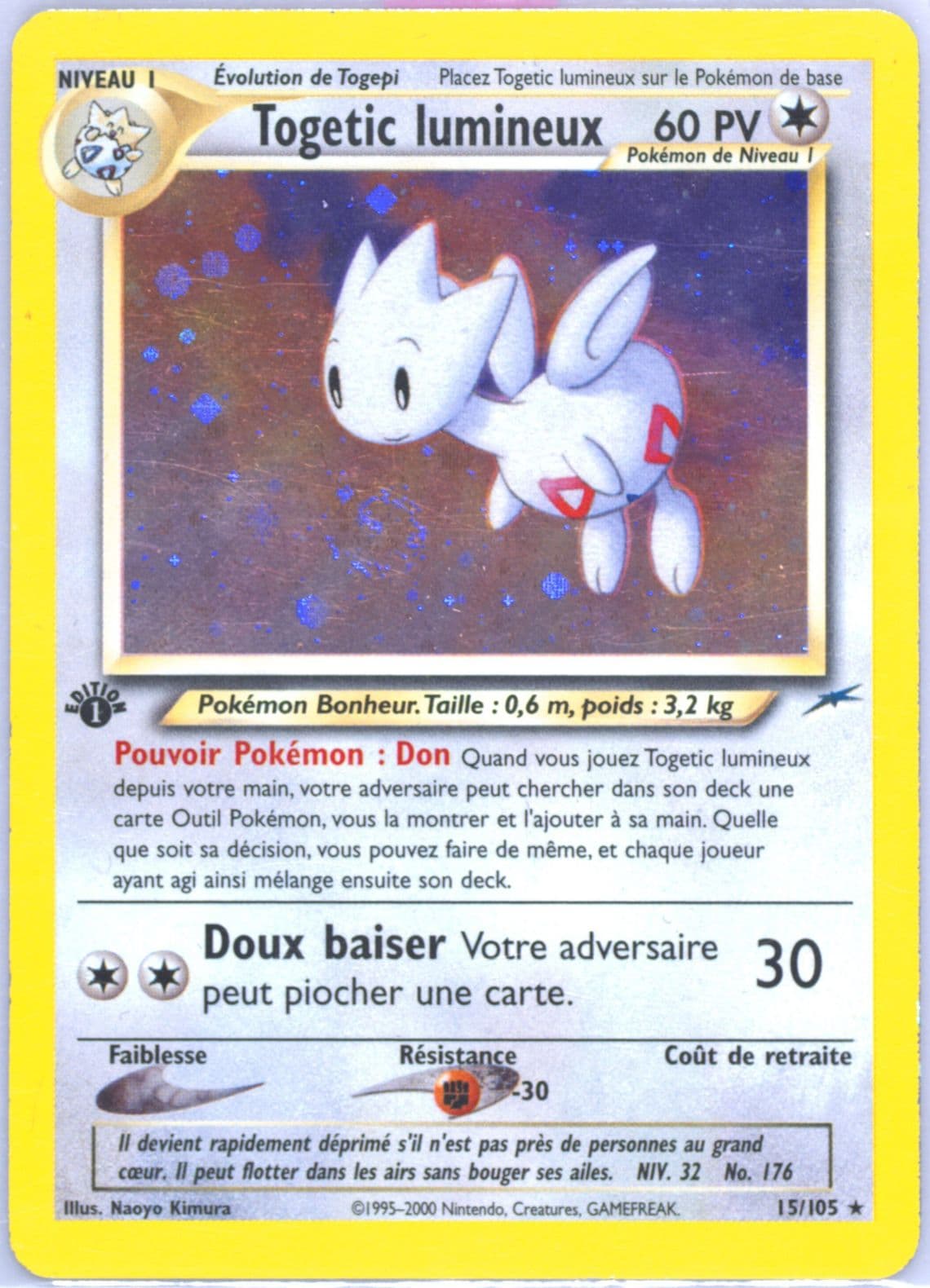 Togetic Lumineux-Holo French-1st Edition (15) 2002 Pokemon Neo Destiny