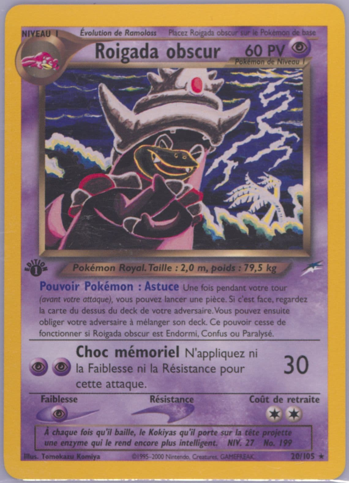 Roigada Obscur French-1st Edition (20) 2002 Pokemon Neo Destiny