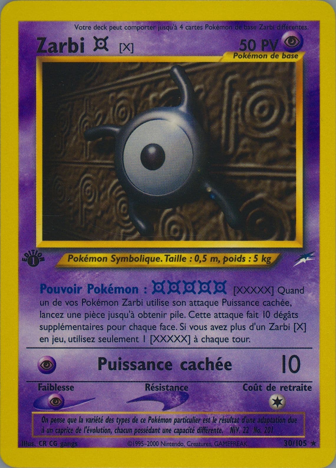 Zarbi X French-1st Edition (30) 2002 Pokemon Neo Destiny