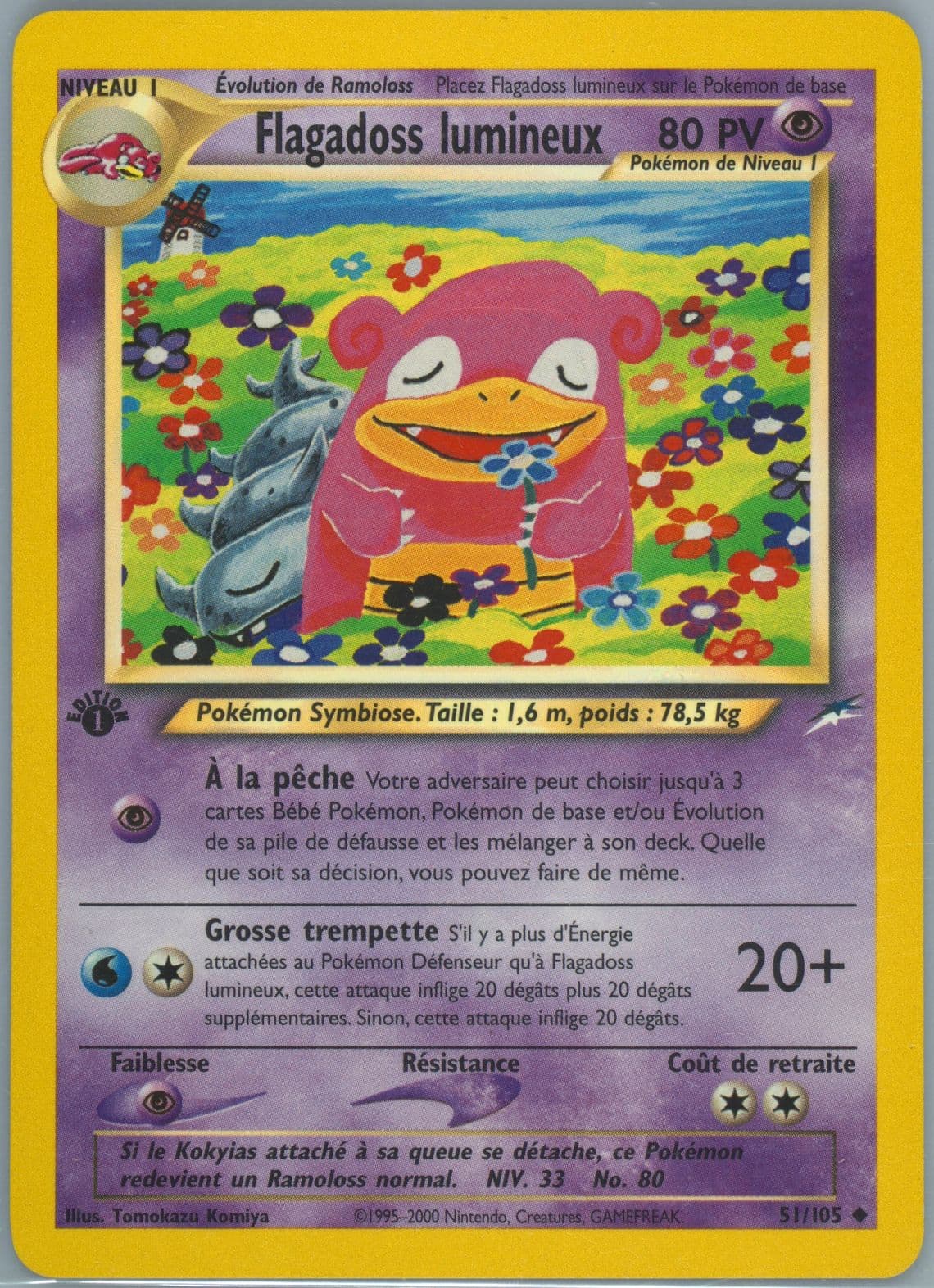 Flagadoss Lumineux French-1st Edition (51) 2002 Pokemon Neo Destiny