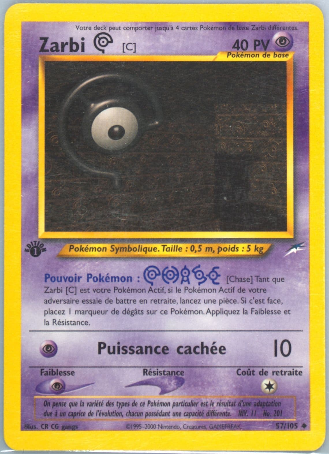 Zarbi C French-1st Edition (57) 2002 Pokemon Neo Destiny