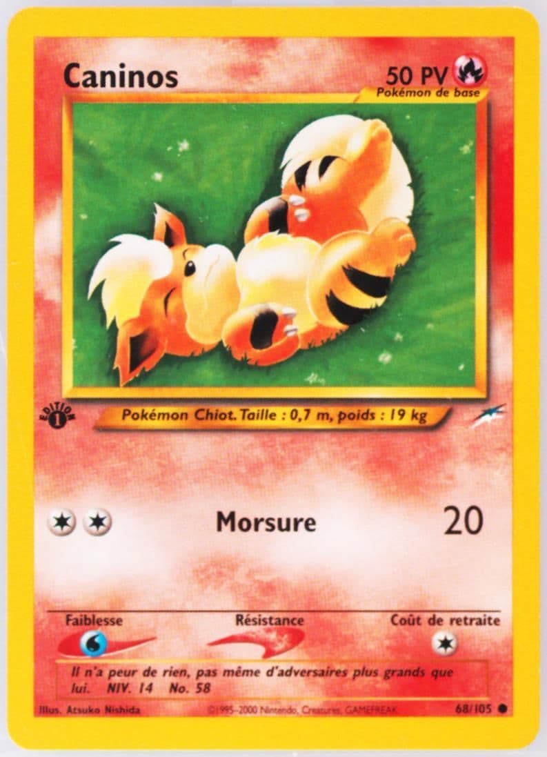 Caninos French-1st Edition (68) 2002 Pokemon Neo Destiny