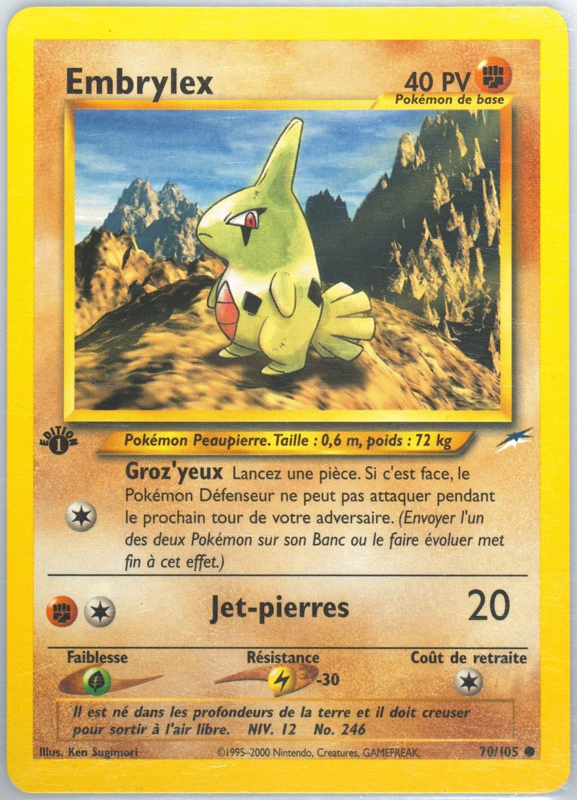 Embrylex French-1st Edition (70) 2002 Pokemon Neo Destiny
