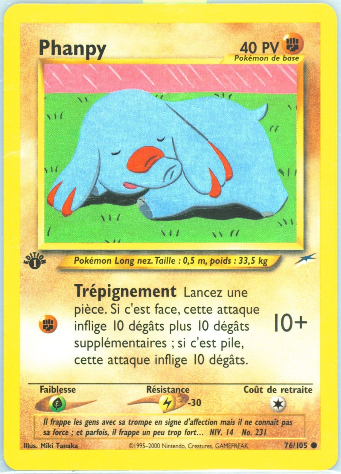 Phanpy French-1st Edition (76) 2002 Pokemon Neo Destiny