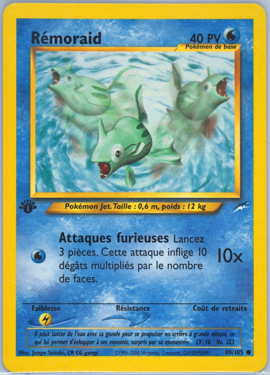 Remoraid French-1st Edition (80) 2002 Pokemon Neo Destiny