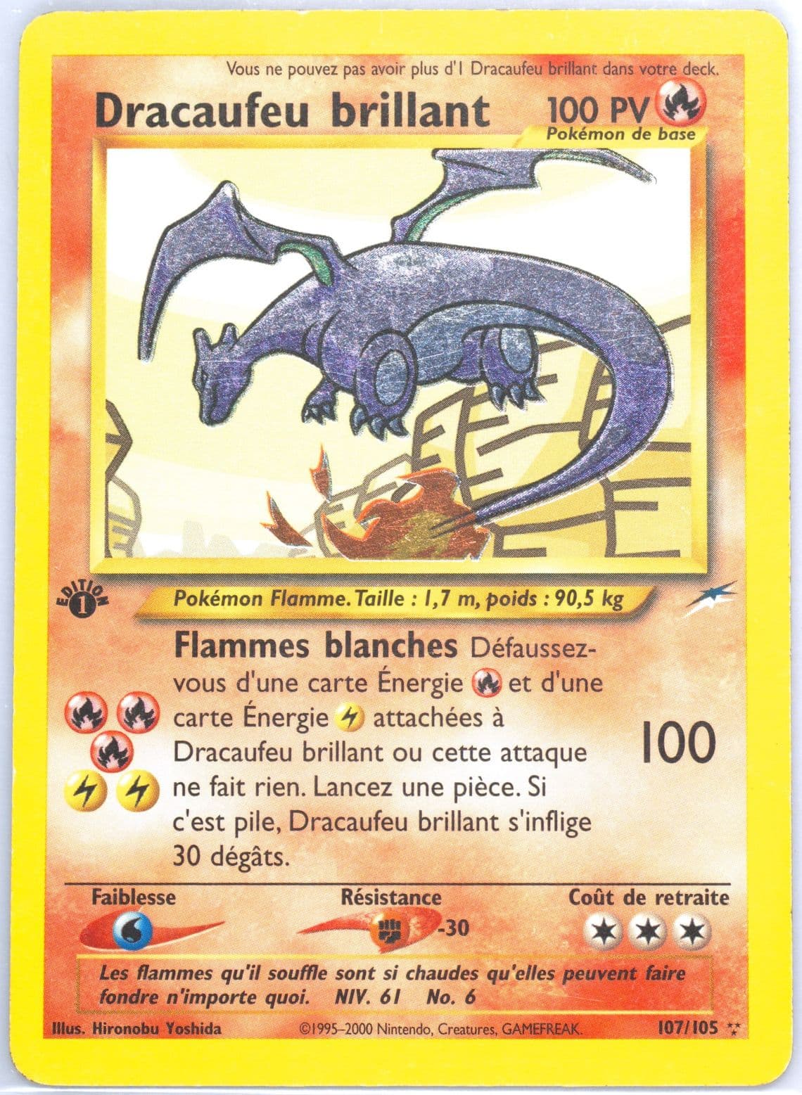 Dracaufeu Brillant French-1st Edition (107) 2002 Pokemon Neo Destiny