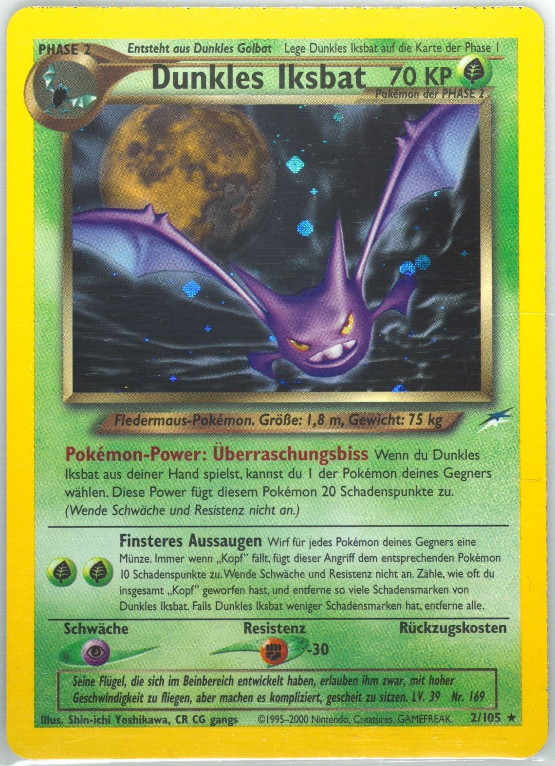 Dunkles Iksbat-Holo German (2) 2002 Pokemon Neo Destiny