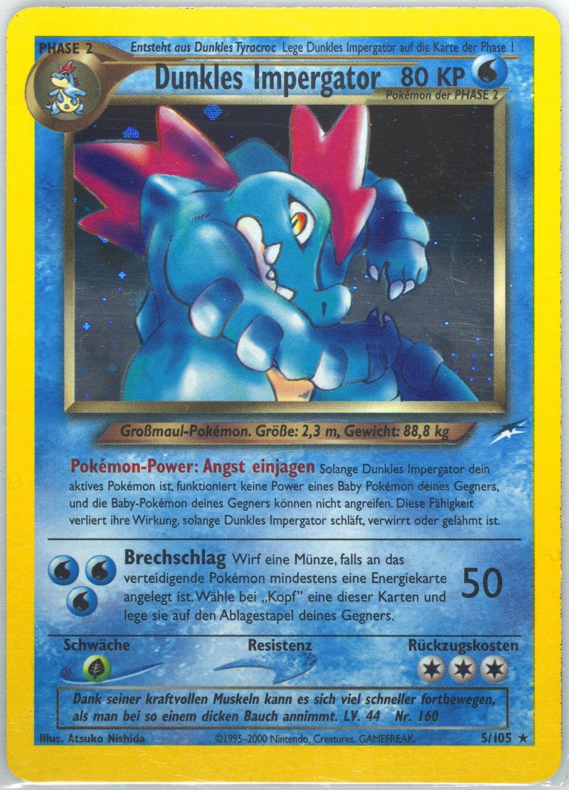 Dunkles Impergator-Holo German (5) 2002 Pokemon Neo Destiny